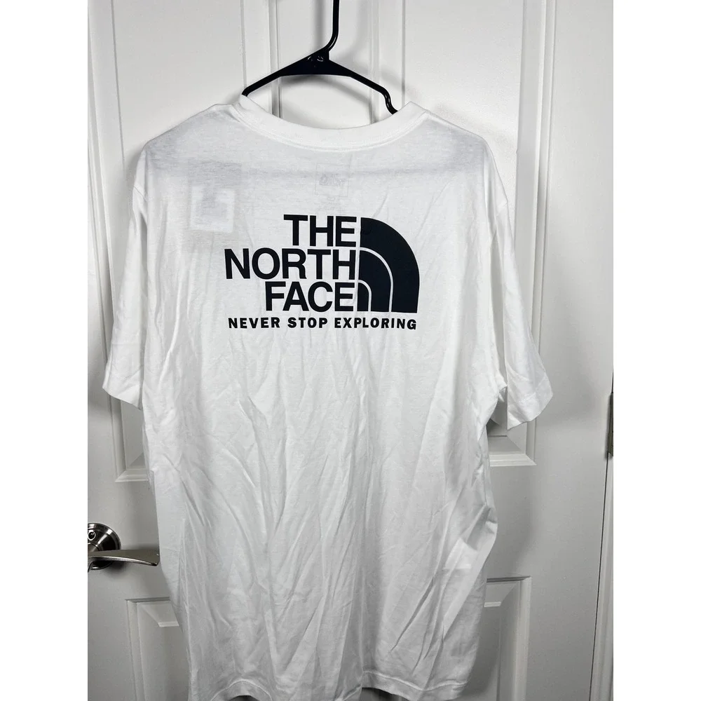 The North Face Men Circular Design Graphic T-Shirt White XL Never Stop Exploring